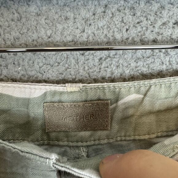 Mother Pants Womens 25 The Shaker Chop Crop Fray‎ In Desert Camo - Picture 8 of 10